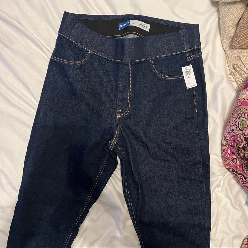 Old Navy Mid Ride Blue Jeggings